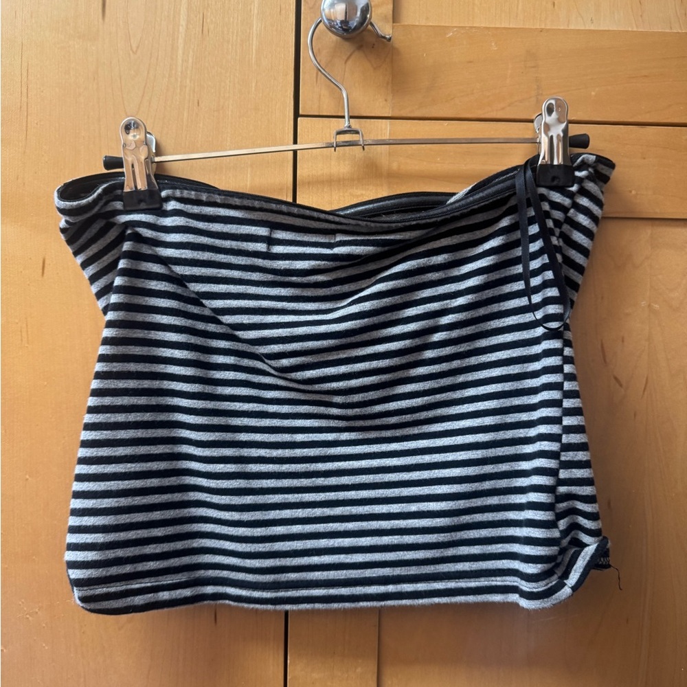 Striped Black and Gray Top